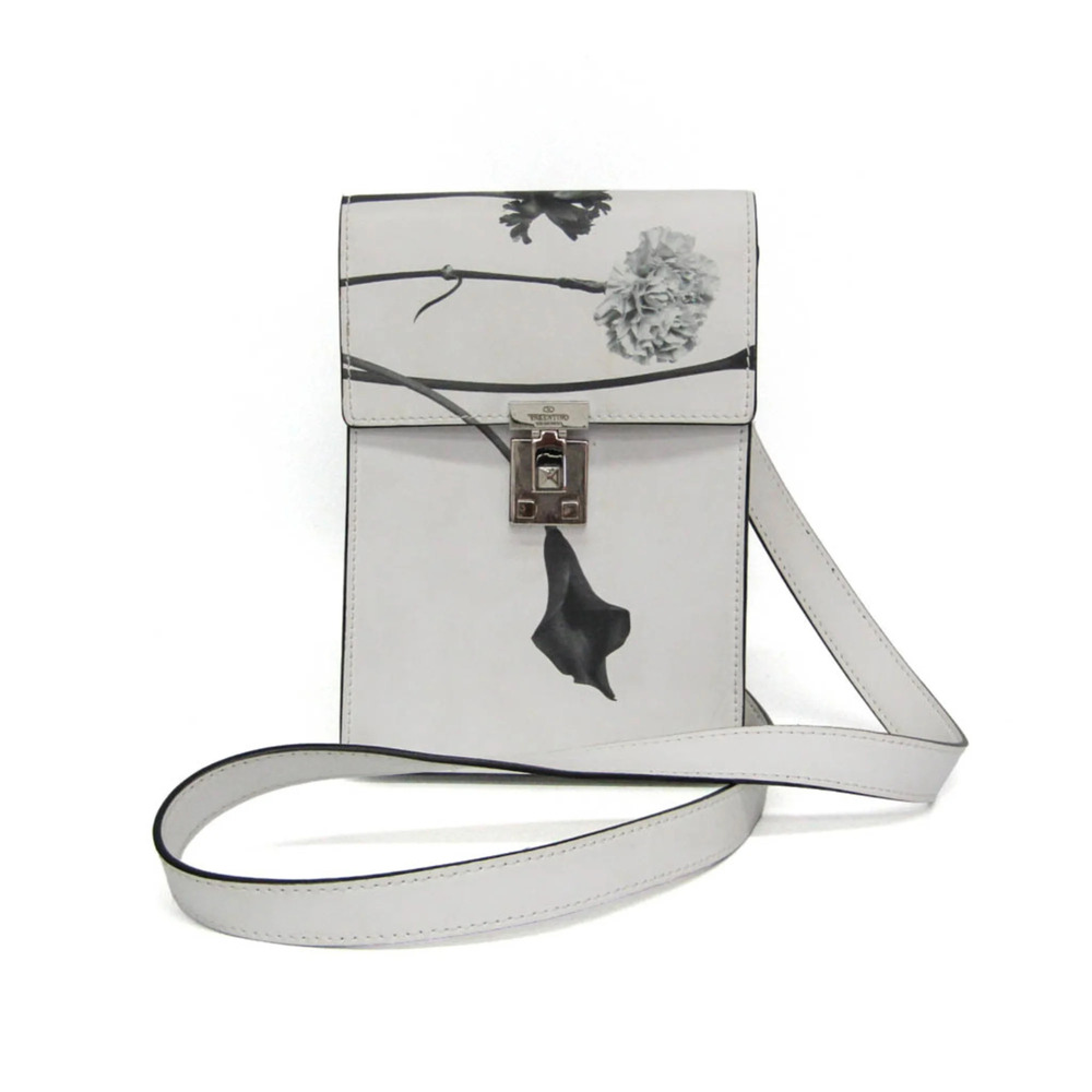 Valentino Garavani INEZ & VINOODH Flower Crossbody Bag Men,Women Leather Shou...